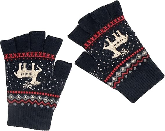 Unisex Vinter Halvfinger Handsker Varme Vinter Fingerless Touchscre