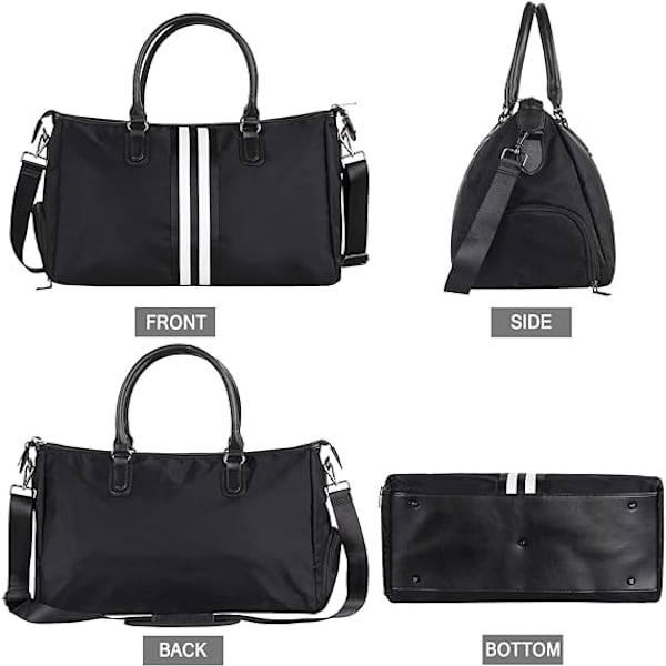 Gym Bag for Menn og Kvinner Reise med Skoskuff Sports Duffel Bag