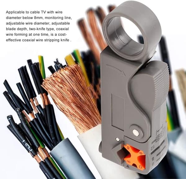 Koaksialkabel Stripper Wire Cutter Håndholdt Stripper til TV-kabel