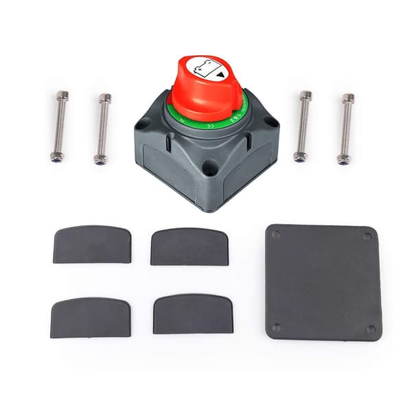 12V/24V Hovedstrømbryter Batteribryter 4 Posisjoner Kompatibel for Dobbel Isolator Kill Switch
