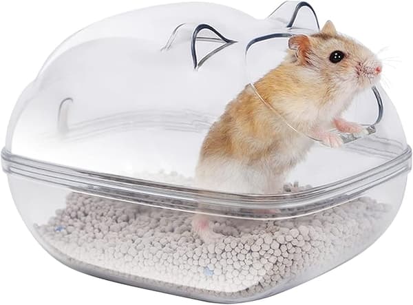 Transparent Hamstersandbad, Sandbad til Hamstere, Sandbadskål