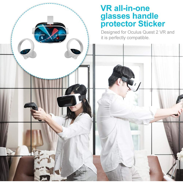 All in One VR-briller hudklistermærke kompatibel med Oculus-Quest 2