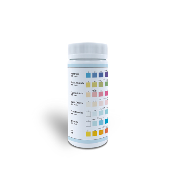 7 i 1 akvarie teststrimmel, 100 strimmel akvarie testkit
