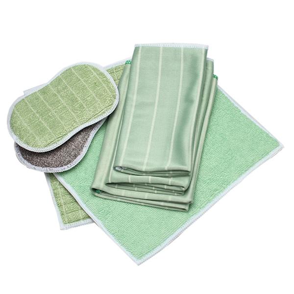 Paket med 6 Mikrofiberdukar för Fönster Speglar Kakel Kaross Mikrofiber Bambus Glas Hushåll Badrum