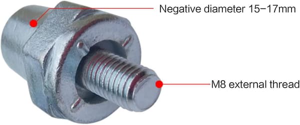 2 stk Universal Positiv Negativ Batteriterminal Kobling Sølv