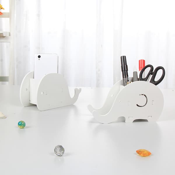 Elefant Penneholder med Telefonholder Kontorarrangør