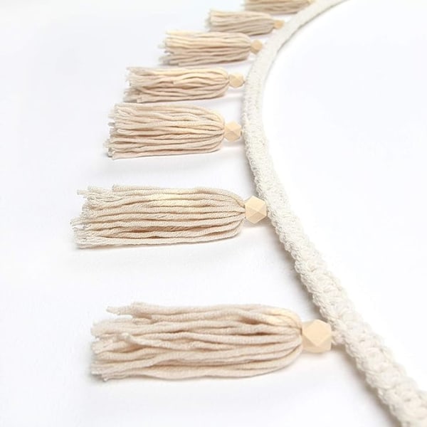 2-pack Macrame vävd tofs girlang mage korg dekorativ vägg