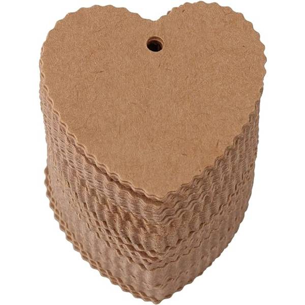 Presentlappar i kraftpapper med naturgarnssnöre