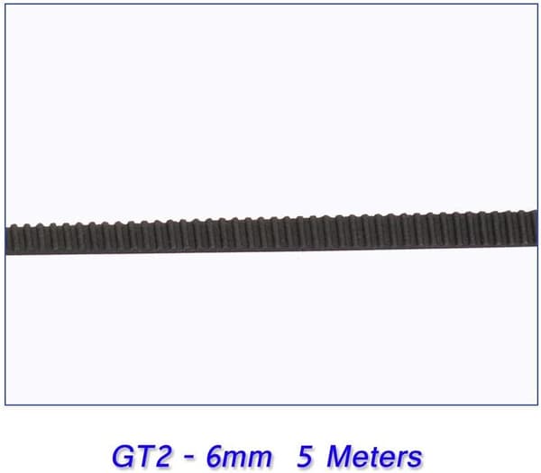 5m GT2-6mm Åben Tandrem 6mm GT2 2GT Rem til 3D-printer (Timi
