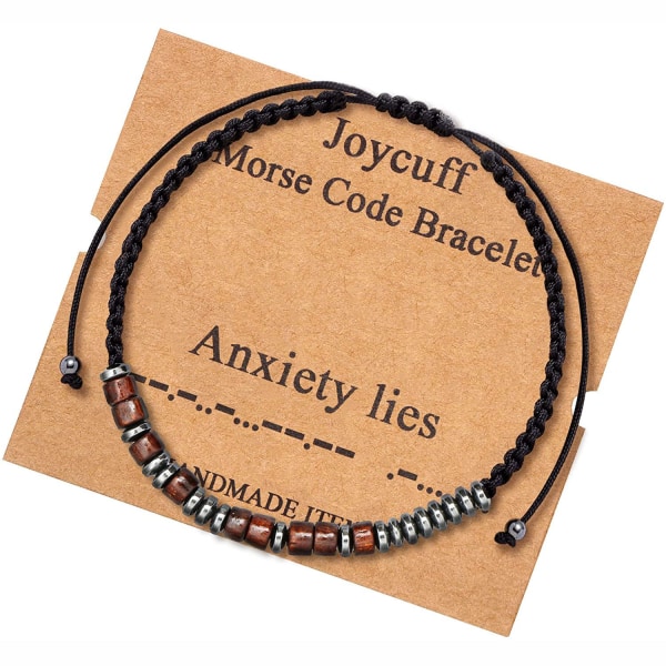 Inspirerande Morse Code Armband Motiverande Hemlig Meddelande Woo