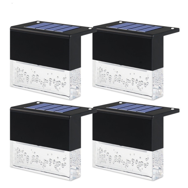 Solcellslampor för däck 4-pack, solcellslampor för utomhusbruk, varmvit/C