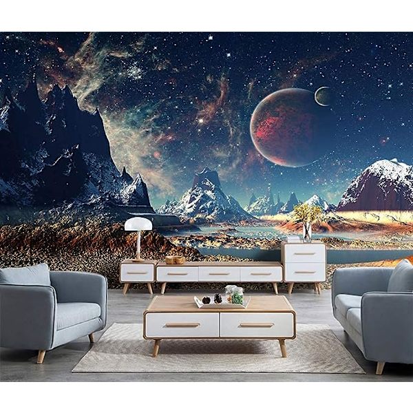 Psykedelisk galakse romteppe Hippie astronaut stueinnredning