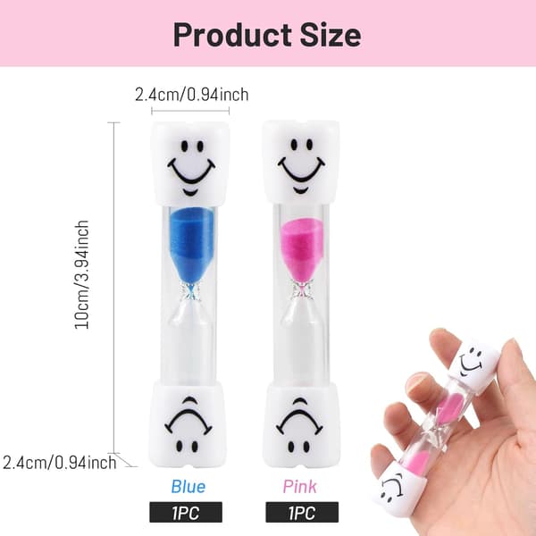 Timglas Timer 2 Stycken, Smiley Timglas Sandklocka Timglas 3 Minuter