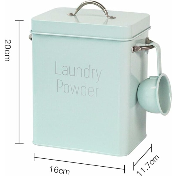 Tvättmedelsbehållare med sked, 4 liters tvättmedelshink,