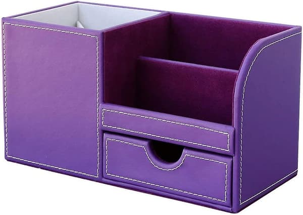 4 Multifunktionelle Rum Desktop Organizer (lilla)