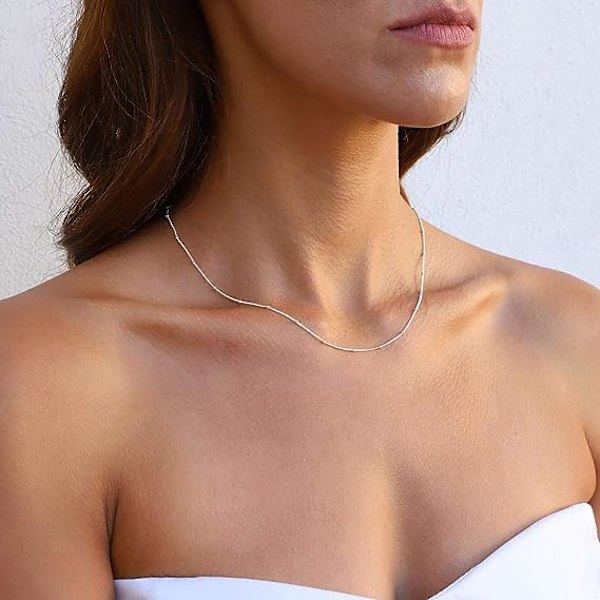 14K Guld Delikat Fashion Choker Halskæde Smykker Gave til Kvinder
