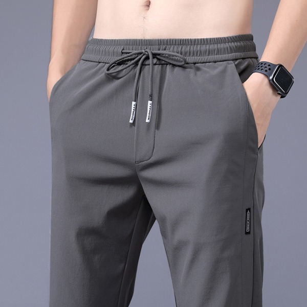 Hurtigttørrende elastikbukser til mænd jogging snøre sweat pants th
