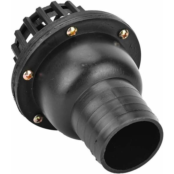 Vandventil - Vandpumpe Fodventil Sort PVC Lavtryks Flad C