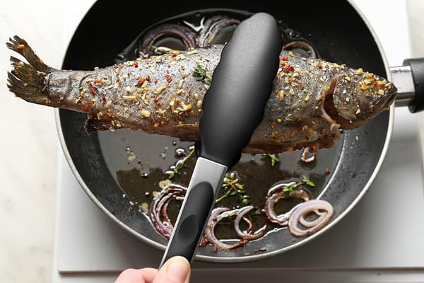 Sorte køkkentænger, Premium silikone BPA-fri non-stick rustfrit stål