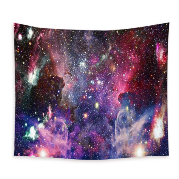 Vägghängande Lila yttre rymden Gobeläng Cool Trippy Nebula Unive