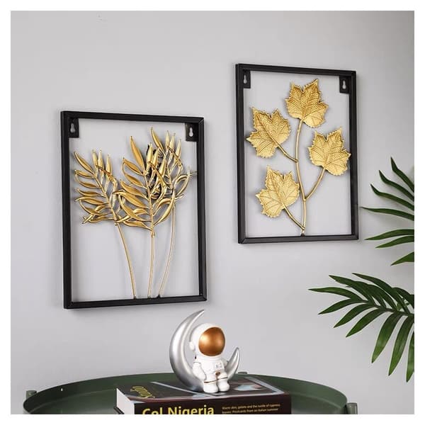 Metallblad hengende, veggdekor, solblader