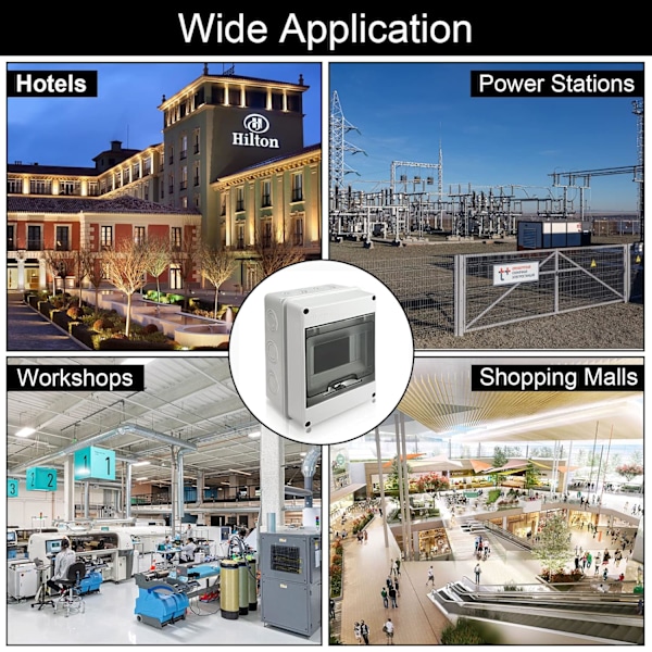 Vedenkestävä sähkölaatikko, IP65 5-MODUULIN sähkökatkaisijalaatikko, vedenkestävä ulkosähkölaatikko, ohjauspaneeli, liitäntälaatikko ulkokäyttöön