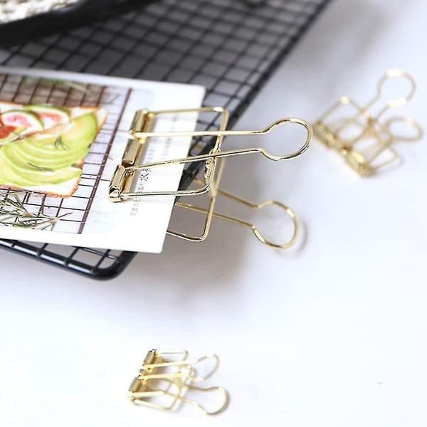 20 stk. Metal Binder Clips, Hule Clips Binder Clips