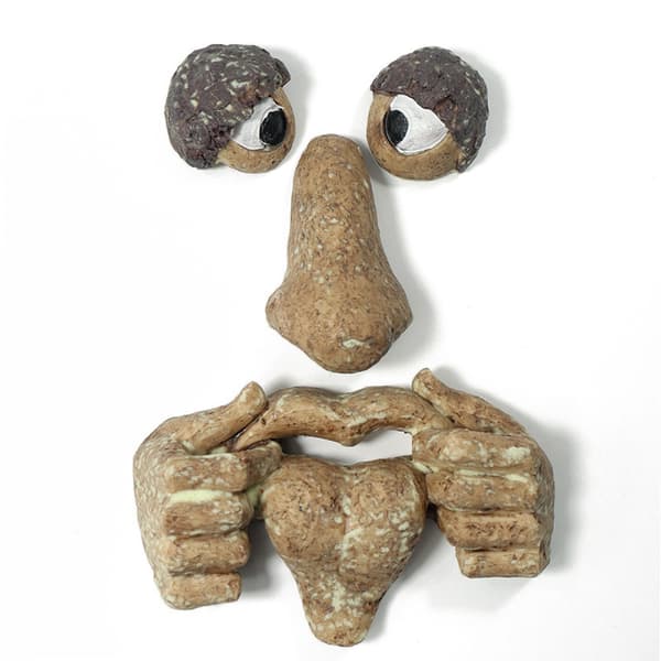 Tree Hugger Ko Have Peeker-Polyresin Udendørs Træskulptur -