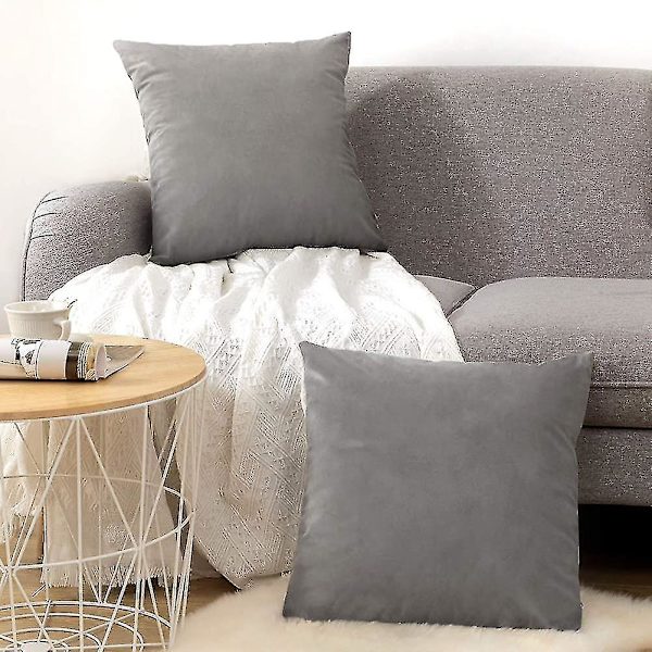 Tyynynpäällinen, 2 kpl samettia piilotetulla vetoketjulla, koristetyyny