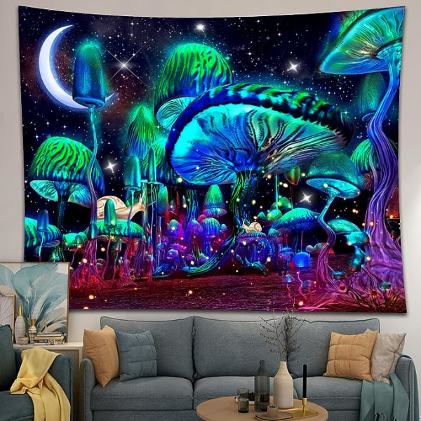rippy Mushroom Tapestry Snails Moon and Stars Tapestry Mushroom R
