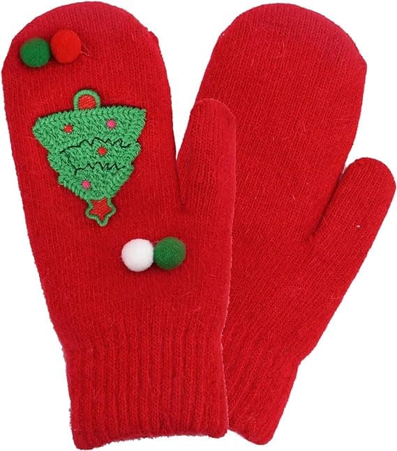 Damhandskar Vantar, Julhandskar Vinter Varma Handskar, julhandskar för kvinnor Varma Stickade Vinter