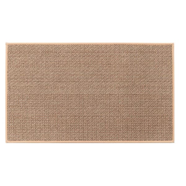 Halkskyddad jutefärgad tvättbar gummifront diskbänksmatta (1 st för 40*60 cm)