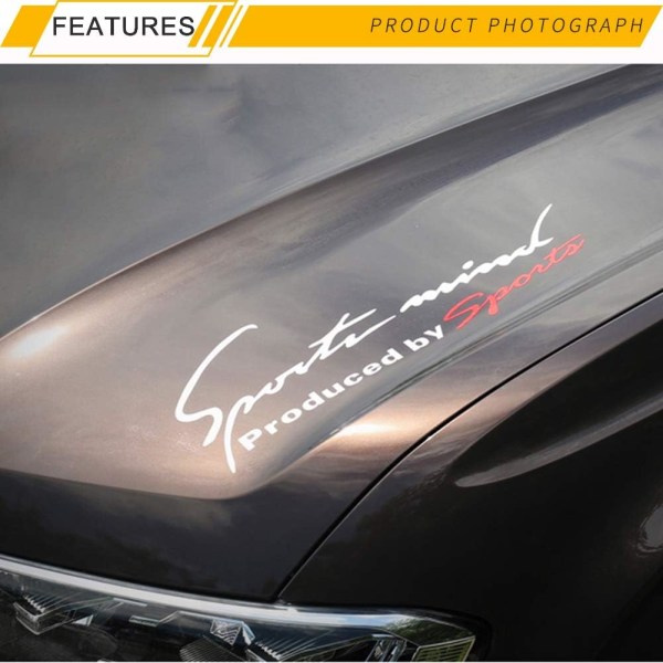 Sports Style Car Front Cover Sticker Ljus ögonbryn Reflekterande Dec