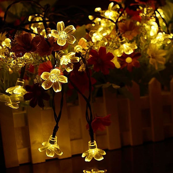 1 st utomhus solcells LED-blomster ljusslinga dekorativ vattentät