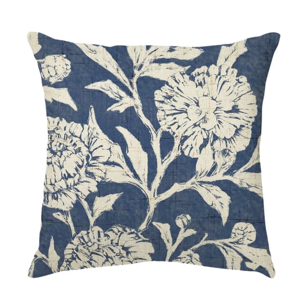 Set med 4 dekorativa kuddfodral med blommönster 45