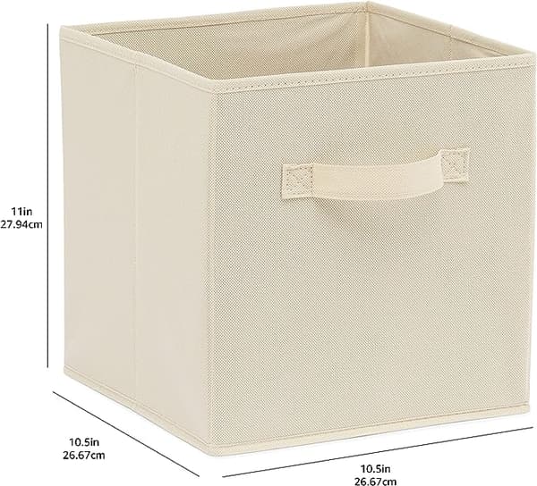 Set med 2 hopfällbara förvaringskuber, Beige