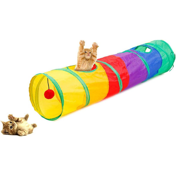 Katt/Kattunge Leksak, Katt Tunnel, Katt Spel, Katt Tunnel Sammanvikbara Kanaler, Katt Tillbehör Katt Tunnel Rör för Katt, Aktivitetsspel för Kaniner