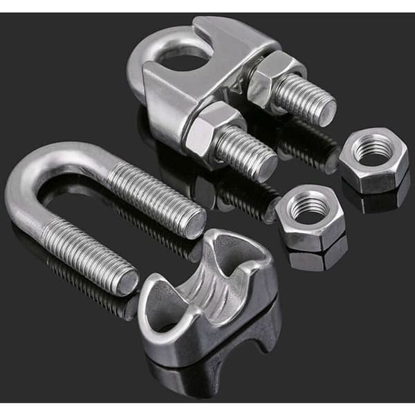 Kabelklemmer 5 stk M6 Stålkabelklemme U-formede klemmer U-bolt