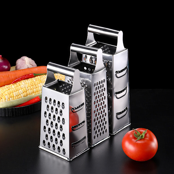 Rektangulær Ultra Robust 4-sidet Rivejern i Rustfrit Stål, Rustfrit Stål, 10,4 * 23 cm, Sølv