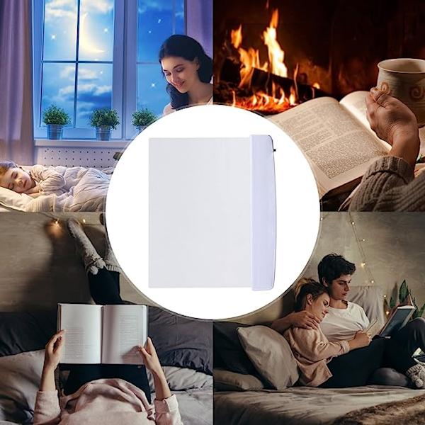 Flat Book Light Side Book Light for Clear LED Full Page Illuminator Panel Plate(Hvit)