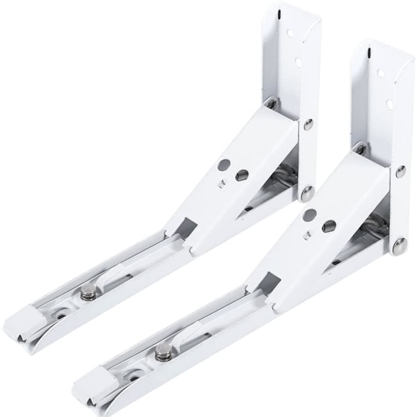 2-pack Vit metall Triangel Vägghylla Fäste Vikfäste Ma