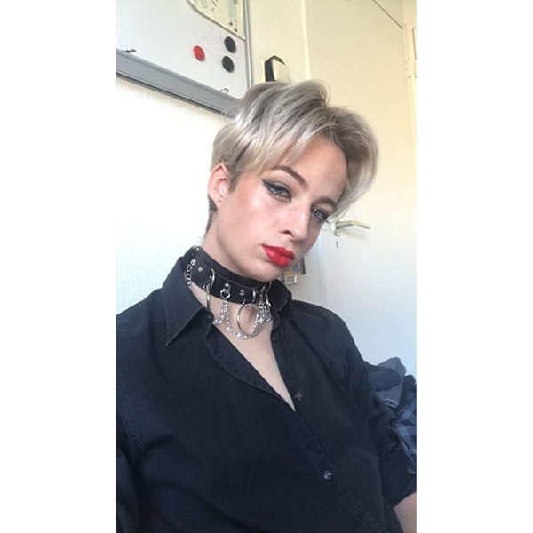Halskæde Pu Læder Choker med Sort Stud Punk Rock Stud Choker