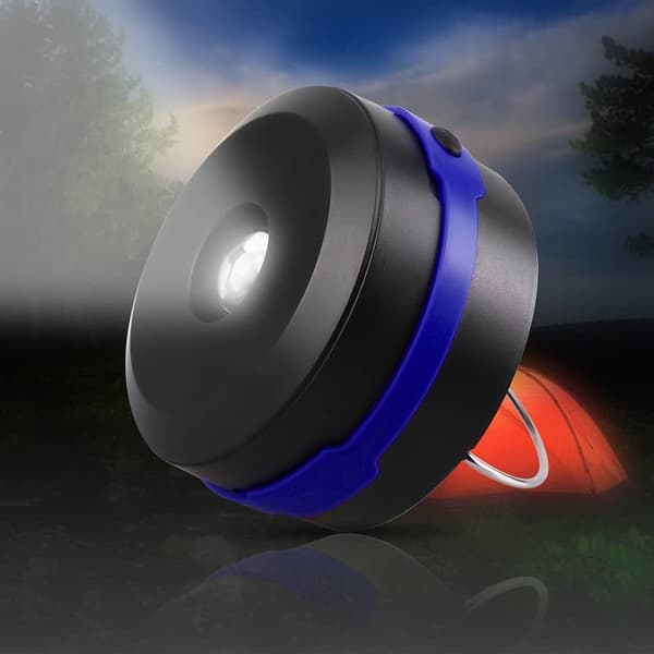 Sammenleggbar campinglanterne, 2 lademetoder sol og USB med 3