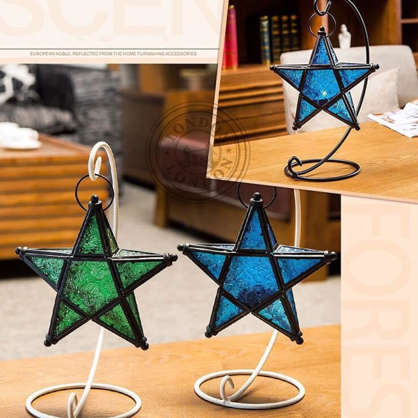 Dekor à suspendre en forme d'étoile Lanterne dekorativ Bougeoir