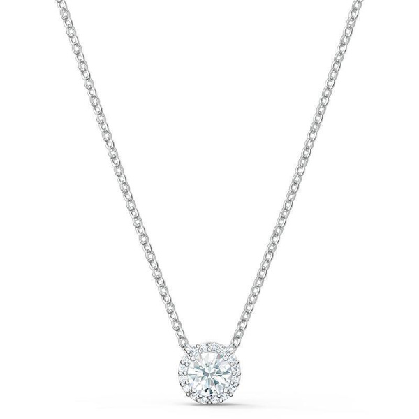 14K kullattu tappi faux timantti pyöreä solitaire riipus halo kaulakoru | Kulta N