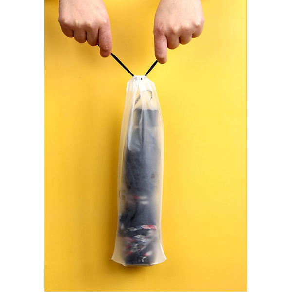 Klar plastikpose mat paraply opbevaringspose genanvendelig bærbar paraply snøre klar opbevaringsdæksel 5 stk
