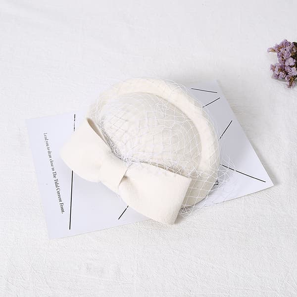 Fascinator Beret Bryllup Fest Topphatt Kirkehatt for Kvinner