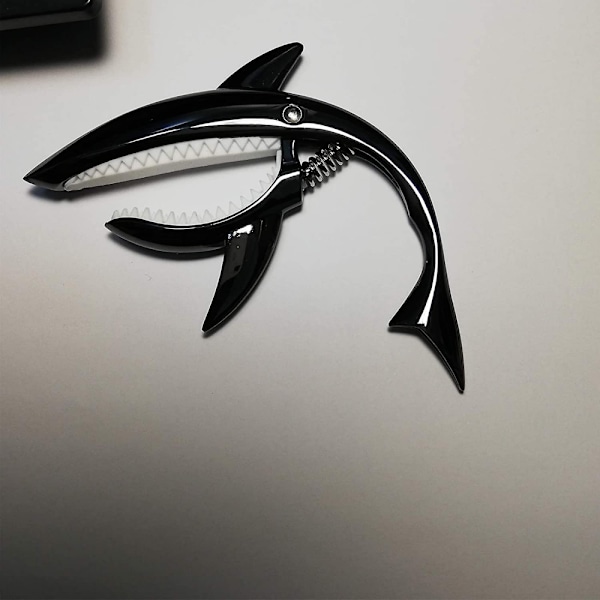 Guitar Capo til elektrisk klassisk guitar ukulele zinklegering fjeder sort,