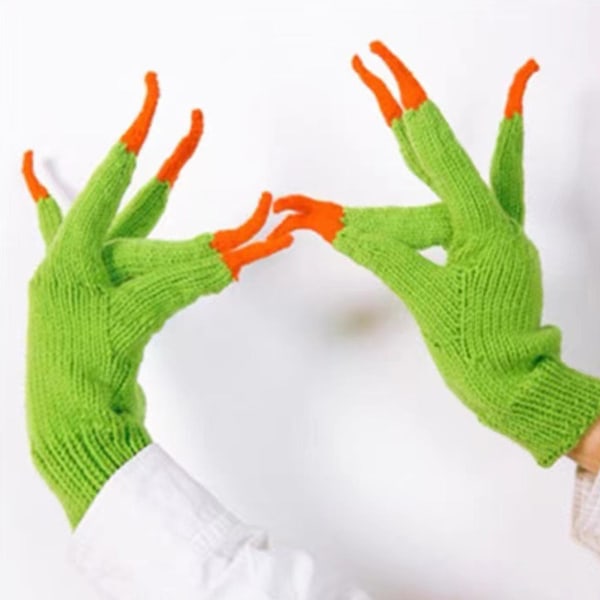 Hæklede negle Fuldfinger Handske Kreative strikkede handsker Ridning Wa