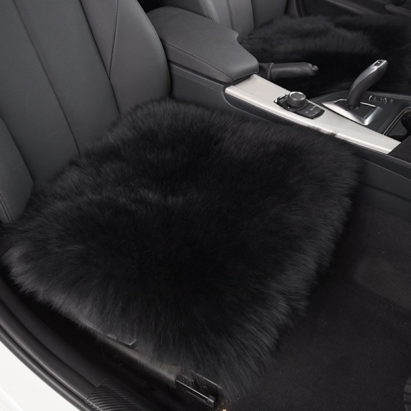 Mjuk konstgjord fårskinn pälsområde matta, lyxig fluffig matta för soffa sovrum vardagsrum plantskola, lurvig stolsskydd sittdyna plyschmatta 45*45cm fyrkant Bla